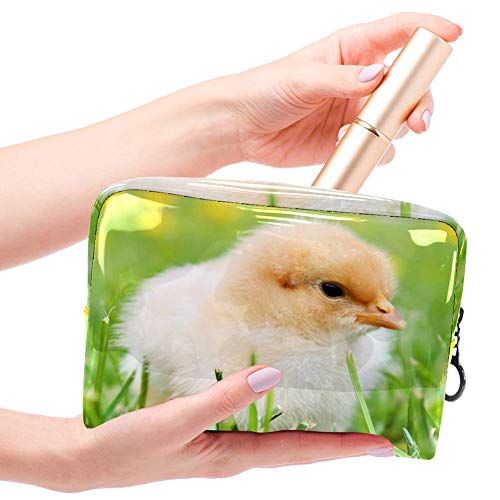 Bolsa de Aseo Neceser Polluelo del Prado Hombre y Mujeres Impermeable Neceser de Viaje Bolsa de Cosmético Viajes Vacaciones Fiesta Elementos Esenciales 18.5x7.5x13cm