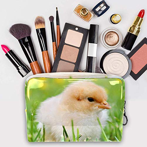 Bolsa de Aseo Neceser Polluelo del Prado Hombre y Mujeres Impermeable Neceser de Viaje Bolsa de Cosmético Viajes Vacaciones Fiesta Elementos Esenciales 18.5x7.5x13cm