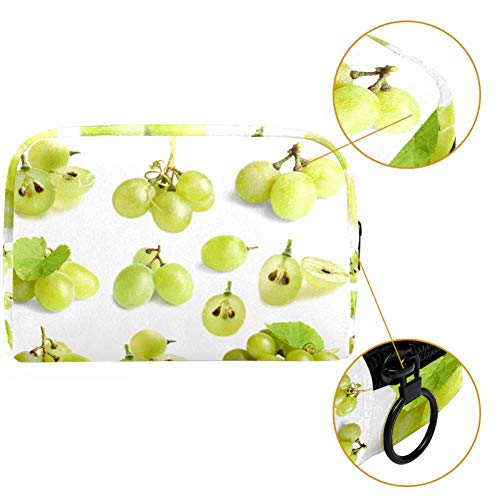 Bolsa de brochas de maquillaje personalizable, portátil, bolsa de aseo para mujer, bolsa de cosméticos, organizador de viaje, uvas frescas