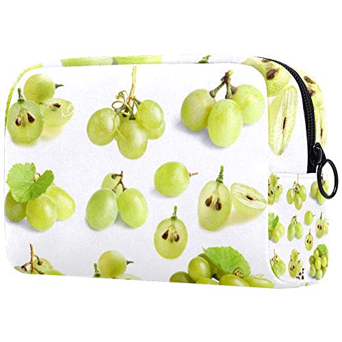 Bolsa de brochas de maquillaje personalizable, portátil, bolsa de aseo para mujer, bolsa de cosméticos, organizador de viaje, uvas frescas