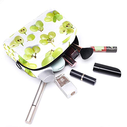 Bolsa de brochas de maquillaje personalizable, portátil, bolsa de aseo para mujer, bolsa de cosméticos, organizador de viaje, uvas frescas