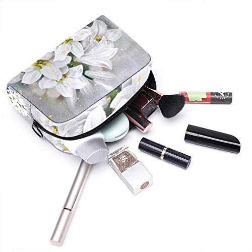 Bolsa de brochas de maquillaje personalizables, bolsas de aseo portátiles para mujeres, bolso cosmético, organizador de viaje, fragancia floral