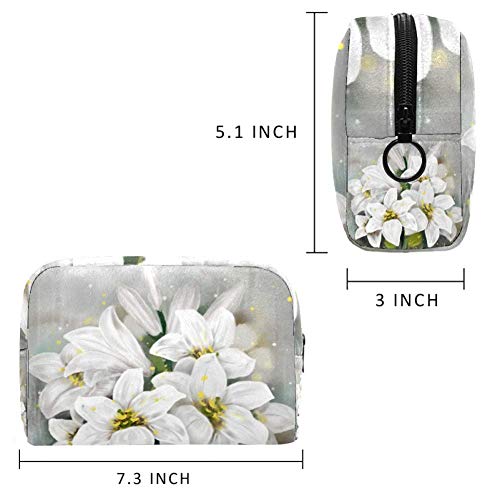 Bolsa de brochas de maquillaje personalizables, bolsas de aseo portátiles para mujeres, bolso cosmético, organizador de viaje, fragancia floral