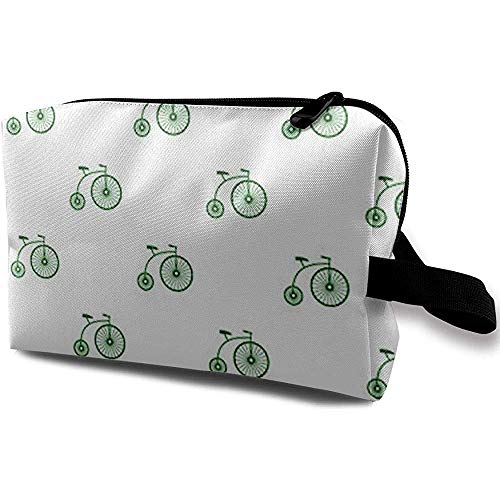 Bolsa de cosméticos de Viaje Bolso portátil Patrón de Bicicleta Bolsa de Aseo Bolsas de Maquillaje pequeñas Estuche Organizador