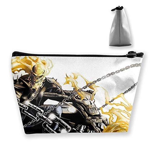 Bolsa de cosméticos portátil Ghost Chian Rider Bike86 multifuncional con impresión trapezoidal para mujer