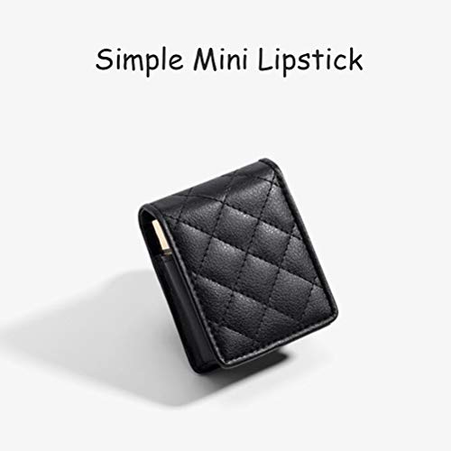 Bolsa De Lápiz Labial, Maquillaje Del Organizador Portátil, Cuero De La PU Con Espejo De Maquillaje De Alta Definición, Las Mujeres Del Lápiz Labial Caso Collar Anillo De Almacenamiento Cosmética,C