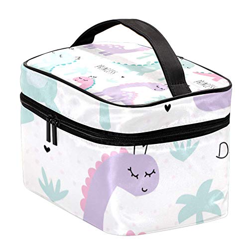 Bolsa de maquillaje con patrón de cupcakes, organizador de almacenamiento de cosméticos, bolsa de aseo de viaje con asa, brochas de maquillaje, soporte para lápiz labial