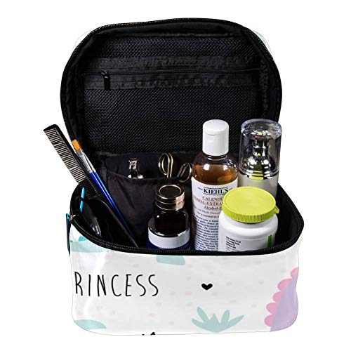 Bolsa de maquillaje con patrón de cupcakes, organizador de almacenamiento de cosméticos, bolsa de aseo de viaje con asa, brochas de maquillaje, soporte para lápiz labial