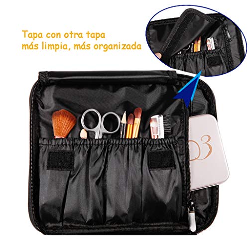 Bolsa de Maquillaje Impermeable Neceser Viaje Plegable Estética Profesional Bien Organizados los Cosméticos Labios para Mujer Hombre Size Diseño2