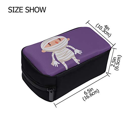 Bolsa de maquillaje Organizador Momia Halloween Child Trick Treat Maquillaje Bolsa de aseo Bolsa de viaje para hombre Bolsa de aseo Bolsas de aseo para mujeres pequeñas Bolsas de cosméticos Estuche m