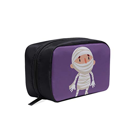 Bolsa de maquillaje Organizador Momia Halloween Child Trick Treat Maquillaje Bolsa de aseo Bolsa de viaje para hombre Bolsa de aseo Bolsas de aseo para mujeres pequeñas Bolsas de cosméticos Estuche m