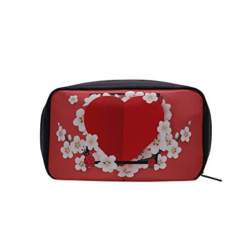 Bolsa de maquillaje para niñas Ladybug Sakura Blooming Bolsa de aseo para hombres Bolsa de aseo única de viaje Bolsa de aseo colorida Bolsas de cosméticos Estuche multifuncional Bolsa de cosméticos c