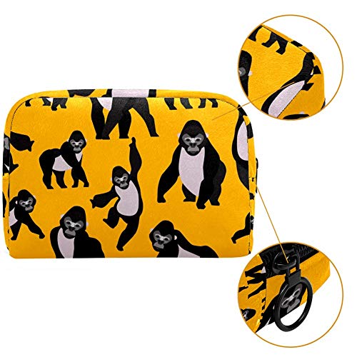 Bolsa de maquillaje personalizada para brochas de maquillaje, bolsas de aseo portátiles para mujeres, bolso cosmético, organizador de viaje Gorilas