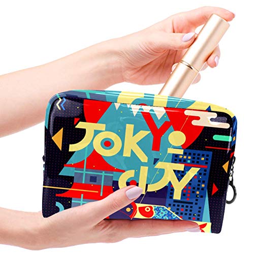 Bolsa de maquillaje portátil con cremallera bolsa de aseo de viaje para las mujeres práctico almacenamiento cosmético bolsa de Tokio City