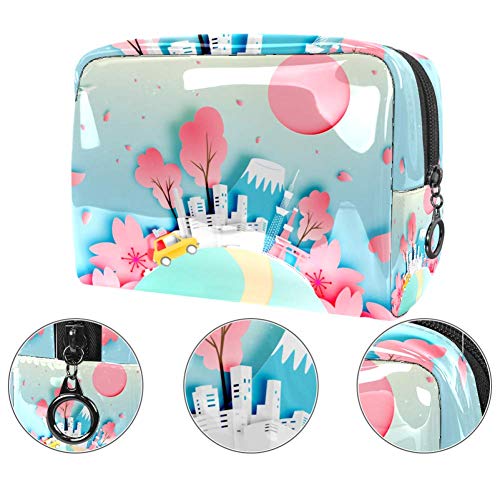 Bolsa de maquillaje portátil con cremallera bolsa de aseo de viaje para las mujeres práctico almacenamiento cosmético bolsa Tokio Japón ciudad