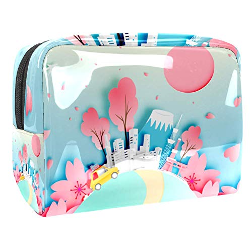 Bolsa de maquillaje portátil con cremallera bolsa de aseo de viaje para las mujeres práctico almacenamiento cosmético bolsa Tokio Japón ciudad