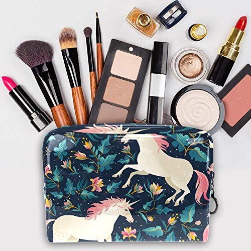 Bolsa de maquillaje portátil con cremallera bolsa de aseo de viaje para las mujeres práctico almacenamiento cosmético bolsa vector mágico fondo