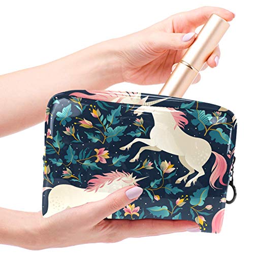 Bolsa de maquillaje portátil con cremallera bolsa de aseo de viaje para las mujeres práctico almacenamiento cosmético bolsa vector mágico fondo