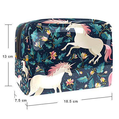 Bolsa de maquillaje portátil con cremallera bolsa de aseo de viaje para las mujeres práctico almacenamiento cosmético bolsa vector mágico fondo