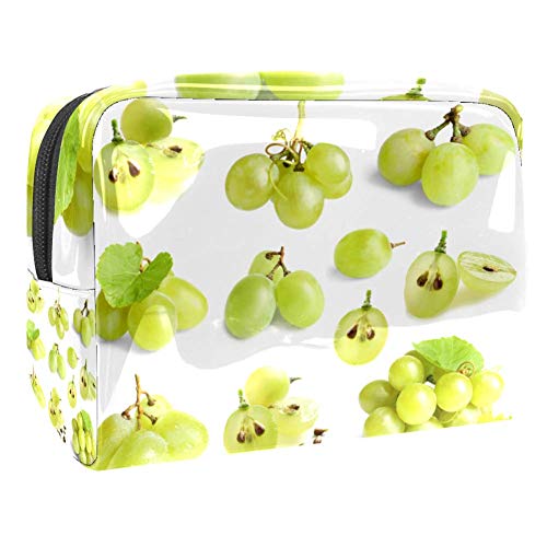 Bolsa de maquillaje portátil con cremallera bolsa de aseo de viaje para mujeres práctico almacenamiento cosmético bolsa de uvas frescas