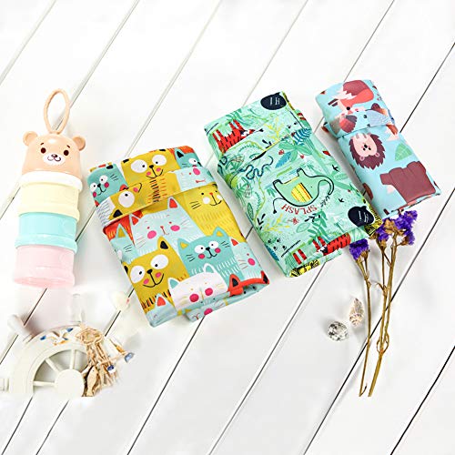 Bolsa de Pañales, BelleStyle 3 Pcs Reutilizable Wetbag, Impermeable Lavable con 2 Cremallera para Mamá de Bebé, Transpirable Organizador de Maquillaje de Colgar, Viajes, Playa, Piscina, Gym (Verde)