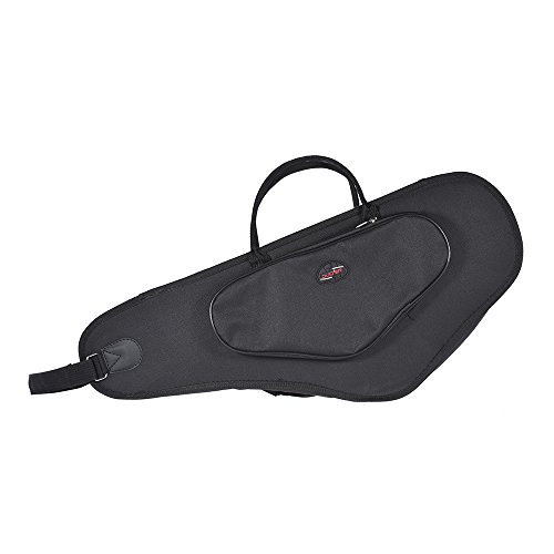 Bolsa de Saxofón Alto Sax 600D Espeso Acolchado Resistente al Agua Junta de Espuma de 15 mm Cremallera Doble con Correa de Hombro Ajustable Bolsillo