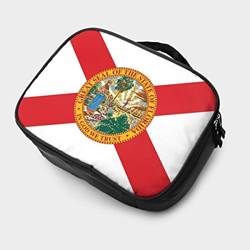 Bolsas de cosméticos para mujeres viajan, Florida State Flag, USA. Estuche de formato vectorial