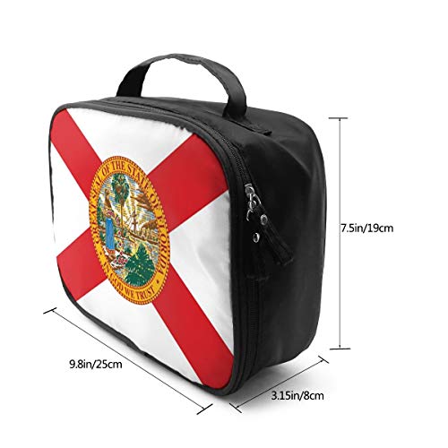 Bolsas de cosméticos para mujeres viajan, Florida State Flag, USA. Estuche de formato vectorial
