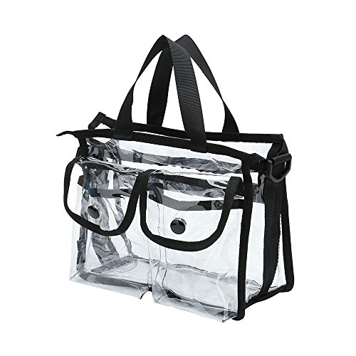 Bolsas estéticas transparentes con correa para el hombro desmontable y ajustable.