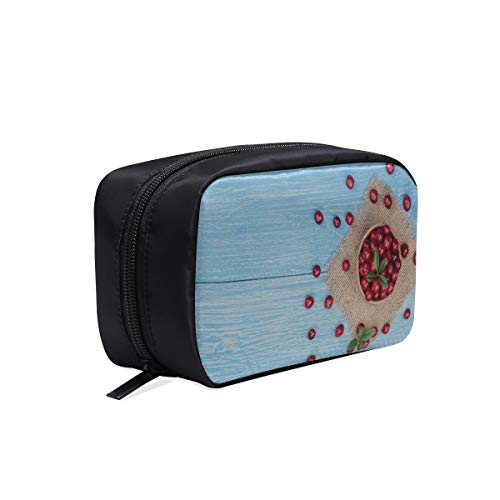 Bolso de cosméticos Barato y brillante Rojo de moda Artículos de tocador de arándano Bolsa de viaje Mujer Cremallera Bolsa de maquillaje Bolsa de aseo para hombres pequeños Bolsas de cosméticos Estu