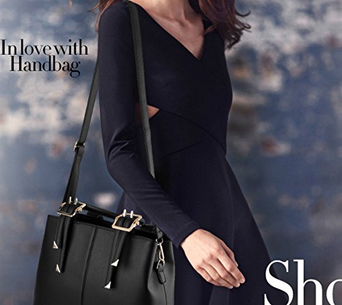 Bolso de las Señoras Cuero de la PU Top Mango Bolsos de Hombro de la Manera para las Mujeres Cielo Azul