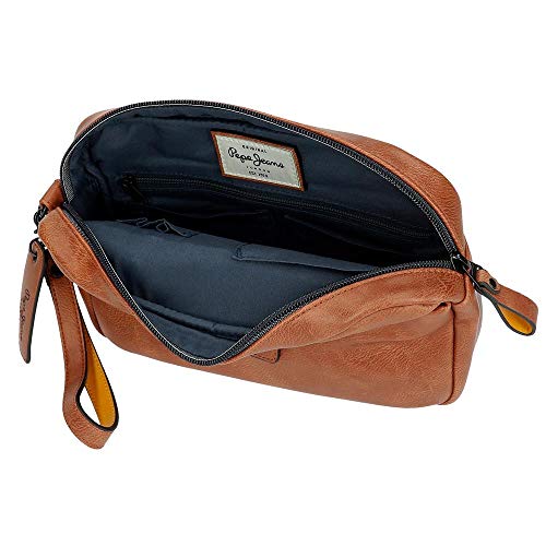 Bolso de Mano Pepe Jeans Vegan Marrón, 24.5 x 15 x 6 cm