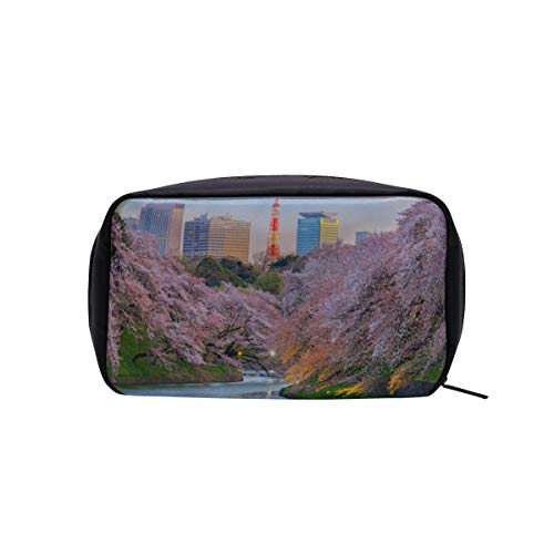 Bolso de viaje de lona Hermoso letrero Edificio Torre de Tokio Bolso cosmético Bolsas con cremallera para mujer S Bolsos de moda durante la noche Bolsos de cosméticos Estuche multifunción Bolsa de m