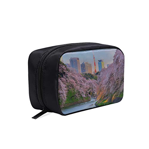 Bolso de viaje de lona Hermoso letrero Edificio Torre de Tokio Bolso cosmético Bolsas con cremallera para mujer S Bolsos de moda durante la noche Bolsos de cosméticos Estuche multifunción Bolsa de m