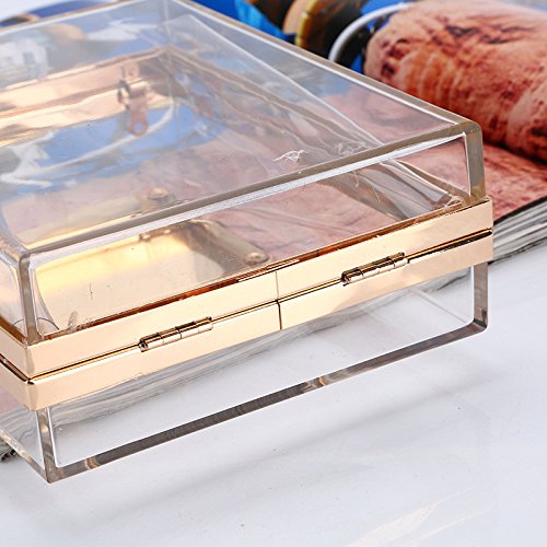 Bolso del Bolso del Baile de fin de Curso Del Bols Bolso de mano del vestido de noche Bolso de perfume de la señora Forma Bolso de mano duro transparente único Bolso de hombro pequeño casual Bolso de