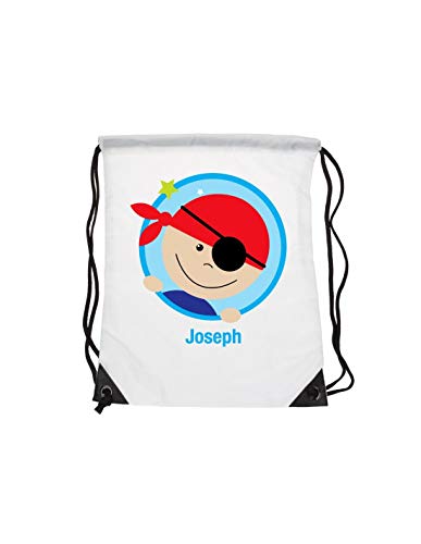 Bolso infantil con nombre de pirata redonda.