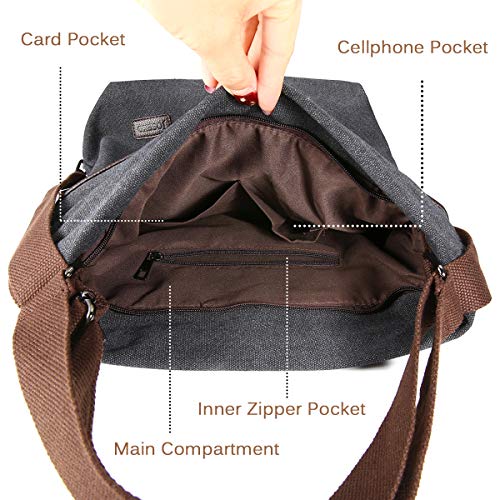 Bolso Mochilas Mujer Casual, JOSEKO Niña Lona Multifuncional Antirrobo Bolso de Cuero de Gran Capacidad Bolsas de Hombro Mochila