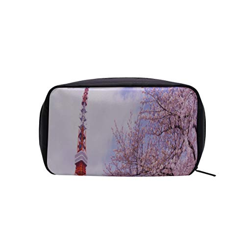Bolso para bebé Moda Cartel hermoso Edificio Torre de Tokio Bolsa de viaje Cosmético Bolso pequeño Chica Cosmético Bolso Cosmético Estuche Multifunción Bolsa de viaje para hombre