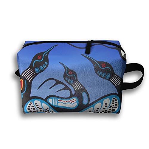 Bolso turístico unisex Loons Bird.JPG Bolso multifuncional para maquillaje de viaje con cremallera Bolsos cosméticos para bolsos