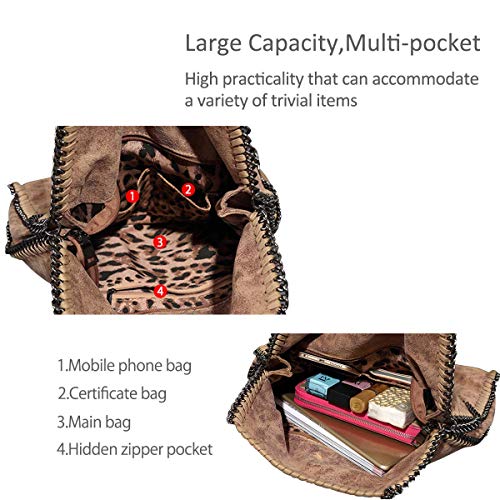 Bolsos de Bandolera para Mujer Bolso Bandolera de Cadena para Mujer Bolso de Bandolera para Mujer Bolso Bandolera Grande Mensajero sólido Casual Hobo (Negro)