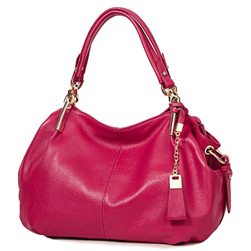 Bolsos de cuero genuino para mujeres Bolsas de hobo suave Bolsos de asa superior Bolsos de piel de vaca Bolsos de hombro