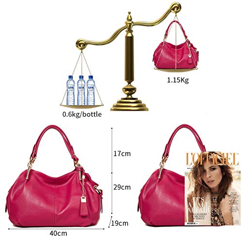 Bolsos de cuero genuino para mujeres Bolsas de hobo suave Bolsos de asa superior Bolsos de piel de vaca Bolsos de hombro