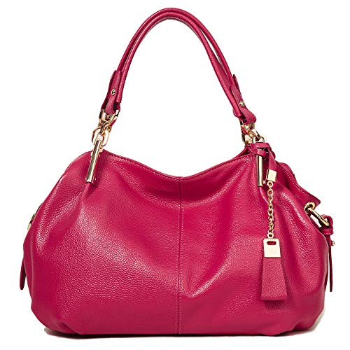 Bolsos de cuero genuino para mujeres Bolsas de hobo suave Bolsos de asa superior Bolsos de piel de vaca Bolsos de hombro