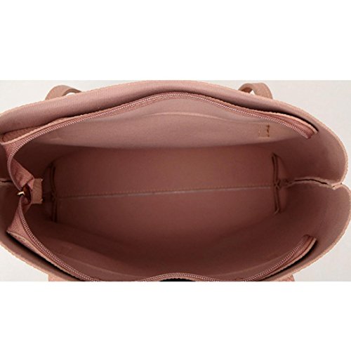 Bolsos de Hombro Mujer ESAILQ Bandolera Piel Shoppers de Grande Negro para Niña I