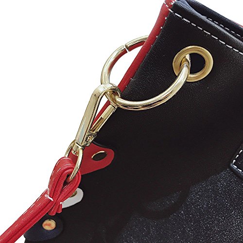 Bolsos grandes de cuero de la PU Para mujer - Bolsos elegantes para mujer Bolsos clásicos - Bolsas con cuerpo cruzado Bolsas con estilo - Bolsos con asa superior Bolsa de mensajero - Rojo