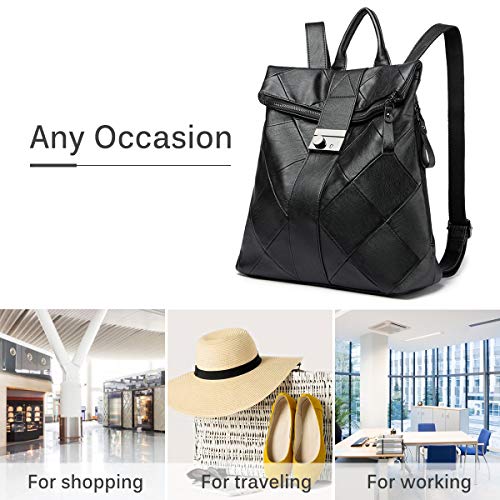 Bolsos Mochila Mujer Antirrobo Bolso de Hombro, JOSEKO Mochila de PU Cuero Piel Mochilas Casual Bolsa Bandolera Bolsa de Mensajero