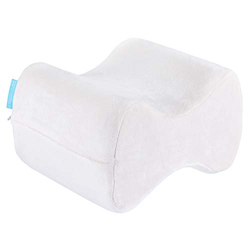Bonmedico Almohada de Rodilla Ergonómica para Personas Que Duermen de Lado, Almohada de Espuma de Memoria para Las Piernas, Crema