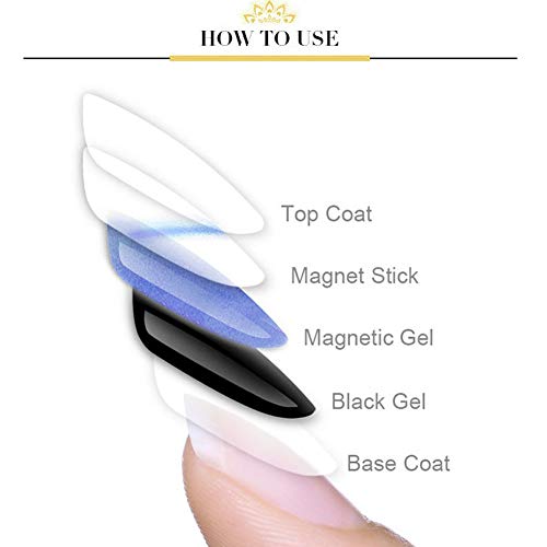 BORN PRETTY 9D Galaxy Cat Eye Nail Gel Chameleon Magnetic Soak Off UV/LED Nail Varnish 5ml Manicure Gel Lacquer 6 Boxes