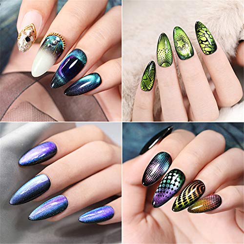 BORN PRETTY 9D Galaxy Cat Eye Nail Gel Chameleon Magnetic Soak Off UV/LED Nail Varnish 5ml Manicure Gel Lacquer 6 Boxes