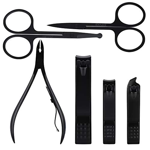 BOROK Cortaúñas para Uñas Gruesas,Cepillo De Limpieza para Fregar Las Uñas De Las Manos Cepillo De Uñas para Hombres Y Mujeres Análisis De Cara Y Uña por Manicure Pedicure Set Cortaúñas Cortauñas Uña